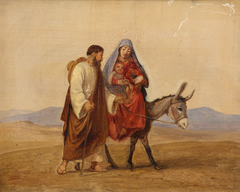 The Holy Family on the run. Sketch by Wilhelm Marstrand