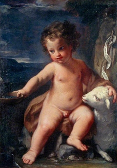 The Infant Saint John the Baptist in the Wilderness by Elisabetta Sirani