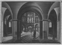 The Interior of Aachen Cathedral by Hendrik van Steenwijk I