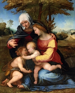 The Madonna and Child in a landscape with Saint Elizabeth and the Infant Saint John the Baptist by Fra Bartolomeo