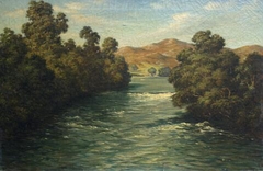 The Okere Rapids, Rotorua by Edward William Payton