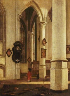 The old Church at Delft by Hendrick Cornelisz van Vliet