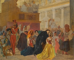 The Return of Pope Pius IX to Rome from Basillica Santa Maria Maggiore by Karl Bryullov