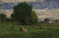 The Road to the Village, Milton by George Inness