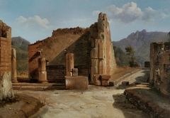 The Triangular forum in Pompeii by Achille Etna Michallon