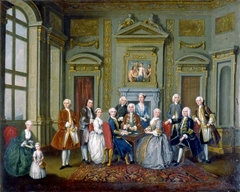 The Tylney Family in the Saloon at Wanstead House. by Josef Frans Nollekens