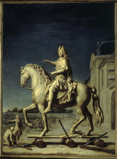 Transport sur la place Louis-le-Grand de la statue de Louis XIV de Girardon, le 16 juillet 1699 by René-Antoine Houasse