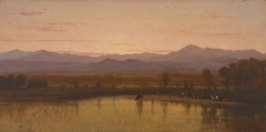 Twilight on the Plains, Platte River, Colorado by Worthington Whittredge