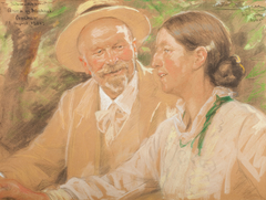 Sølvbrudeparret Michael og Anna Ancher by Peder Severin Krøyer