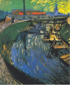 The channel "La Roubine du Roi" with washer women by Vincent van Gogh