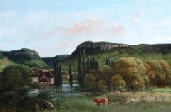 View at Ornans by Gustave Courbet