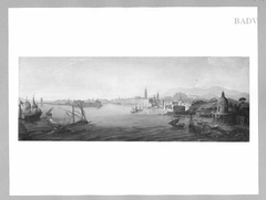 View of an Italian sea - town by Gaspar van Wittel