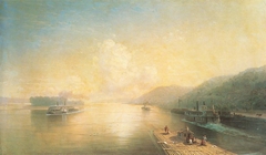 Volga near the Zhiguli Mountains by Ivan Ayvazovsky