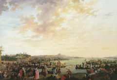 Vue de Marseille : Joute et fête sur l'eau by Charles Eschard