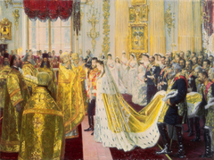 Wedding of Nicholas II and Grand Princess Alexandra Fyodorovna by Laurits Tuxen