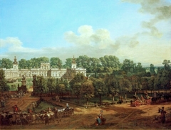 Wilanów Palace as seen from the entrance by Bernardo Bellotto