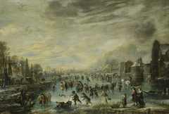 Winter Landscape with Skaters, by Aert van der Neer