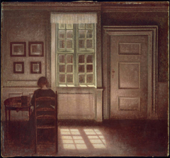 Woman in an Interior by Vilhelm Hammershøi