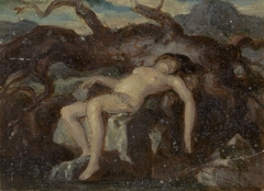 Woman Sleeping in the Nude in a Wooded Landscape by Robert Smirke