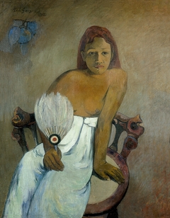 Young Girl With Fan by Paul Gauguin