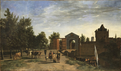 Zijlpoort, Haarlem by Gerrit Adriaenszoon Berckheyde