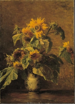 Zonnebloemen by Gerardina Jacoba van de Sande Bakhuyzen